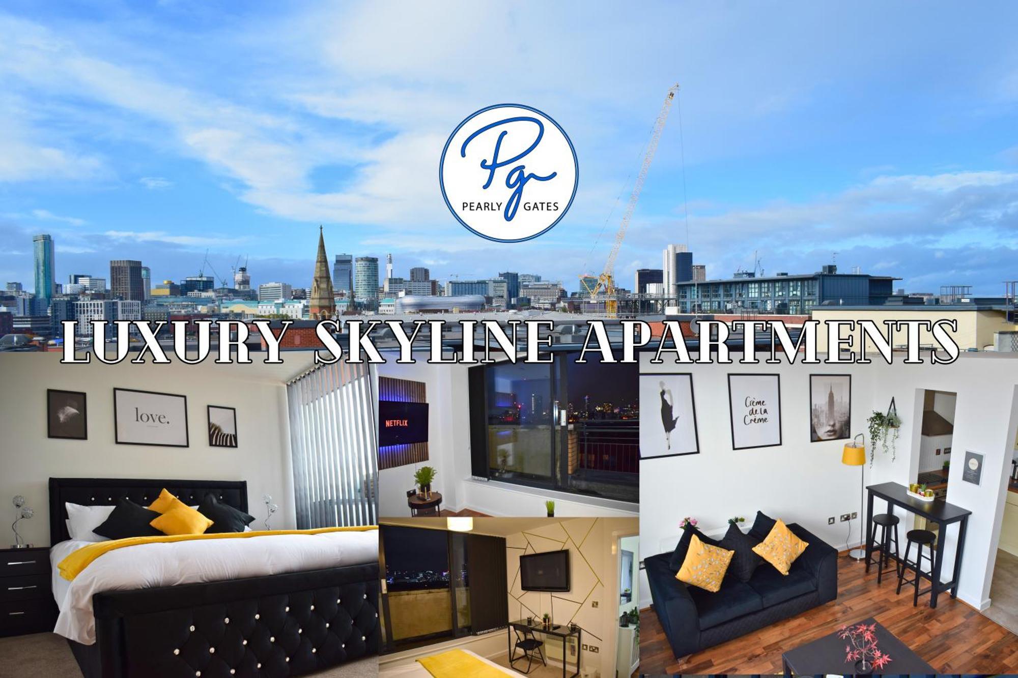 Penthouse - Amazing City Skyline Views - Balcony - Free Extra 2 Hours - Free Parking - Utilita Arena - Bullring Shopping - New St Station- Super King Size Bed Birmingham Exterior photo